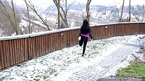 Beautiful brunette Lucia Denvile from Beauty4k enjoys tea sex magic with massage, blowjob, and squirting.