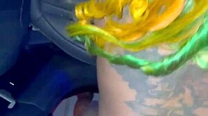 ebony slut gets facial in cls 500!