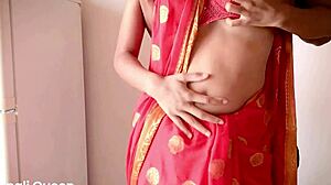 So, this Nepali couple gets down and dirty in a sari at home.