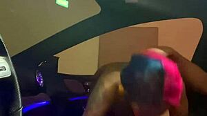 ebony slut gets facial in cls 500!