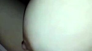 Wife gives handjob watching porn