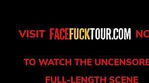 look at this petite colombian teen taking big white cock deep in throat