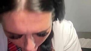 Horny British girl orgasms from solo toy play