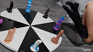 Petite Teen Rides Big Black Cock Dildo