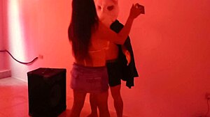 halloween started off very well i fucked a big rabbit at the nightclub real porn at the nightclub