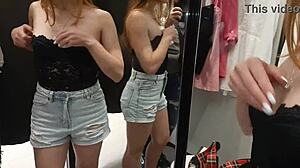 Depraved Friend Drags Me Into Fitting Room Shower Bra Bathing Fetish Caught Mature Milf
