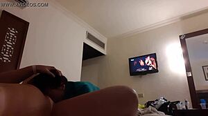 Girlfriend Mouth Fucked Hard in Hotel