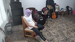 My best friend waits for me to leave, then masturbates to big cock in the music room
