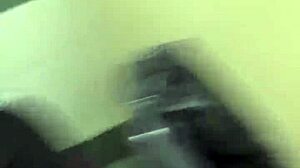 Latina Blonde Slut Sucking Black Cock in Cinema Bathroom!