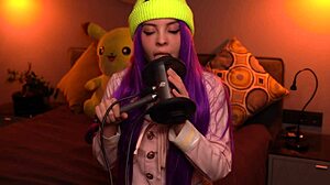 Moona shares a relaxing ear licking session in casual asmr style