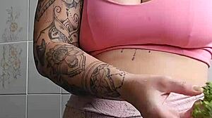 Calling Neighbor for Lunch in Tight Shorts