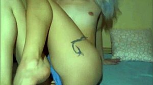 hot teen blonde performs anal fisting with dildo and squirts