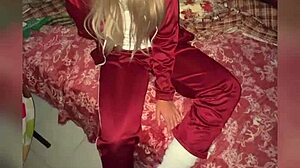 Blonde latina babe in uniform roleplay with big cock