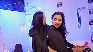 valen and danyla, enjoying a steamy shower together?