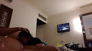 Girlfriend Mouth Fucked Hard in Hotel