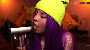 Moona shares a relaxing ear licking session in casual asmr style