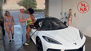 kora bell angel minx and duchess coco meet jasper woodcock at public carwash