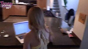 Nasty Blonde Sage Fox Teased By Stepdad Seth Brogan In Doggystyle Creampie