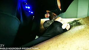 Masked latina deepthroat