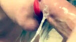 more spit or keep sucking this deepthroat blowjob close up