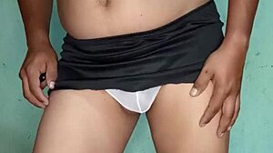 Excited In White Thong