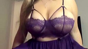 Intensely Groping My Juicy Big Natural Tits On The Bed