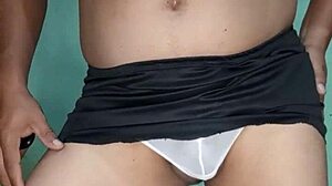 Excited In White Thong