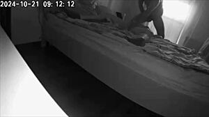 Wife discovers husband's cheating with housekeeper on hidden camera