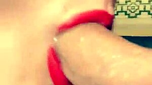 more spit or keep sucking this deepthroat blowjob close up