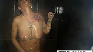 jezebelle bond feels steamy emotions while masturbating in the shower