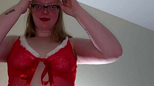 Redhead surprises with an early Christmas anal gift part 1