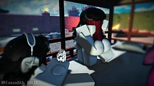 They returned for another intense threesome session with a follower, including doggystyle, riding, and blowjob