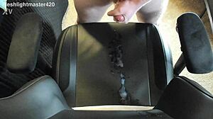 Redhead teen masturbates to massive cum spray in bedroom