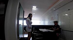 a latina lady broke my cock at work