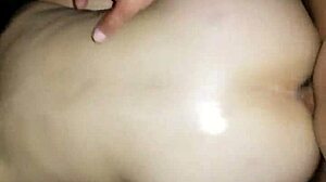 horny milf couple with big ass and big cock in homemade anal blowout.