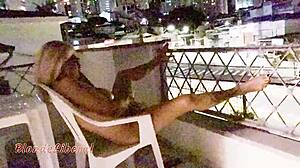 trailer, wonder if anyone on the street saw the married slut fucking her brother-in-law on the balcony