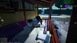 They returned for another intense threesome session with a follower, including doggystyle, riding, and blowjob