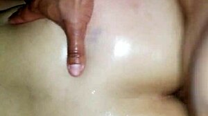 horny milf couple with big ass and big cock in homemade anal blowout.