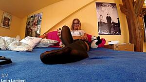 chrissy s sexy feet in black stockings look so tempting 😍