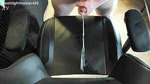 Redhead teen masturbates to massive cum spray in bedroom