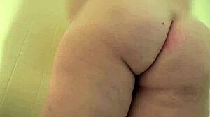 Slut shows pussy and ass for anal