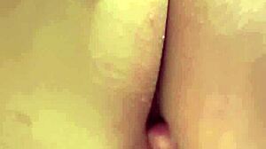 Slut shows pussy and ass for anal