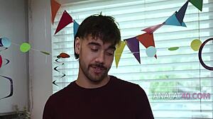 Birthday Party Heats Up When Step Family Rushes To Bang The Latina's Petite Ass With Ass To Mouth Action!