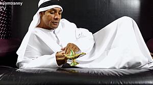 Trans Genie Daniela Marks Feels Intense Pleasure Serving Ass To Hung Aladdin