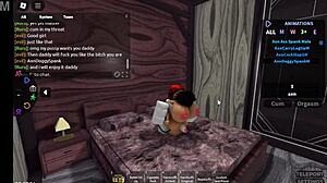 Roughly fucking a fan bent over in doggystyle position inside a roblox condo