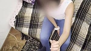 Skinny Brunette's First Homemade Video