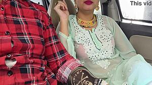 Indian beautiful woman gets first romantic car fuck with jija sali in leggings doggystyle deepthroat cowgirl