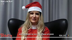 Stacy Rims Lover In Humiliating Christmas Sex