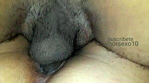 ebony girlfriend fucks in missionary position