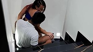 that hot stepsister is getting fucked right on the stairs